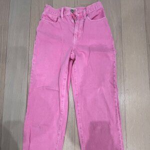 Madewell Barbie Pink Baggy Straight Jeans